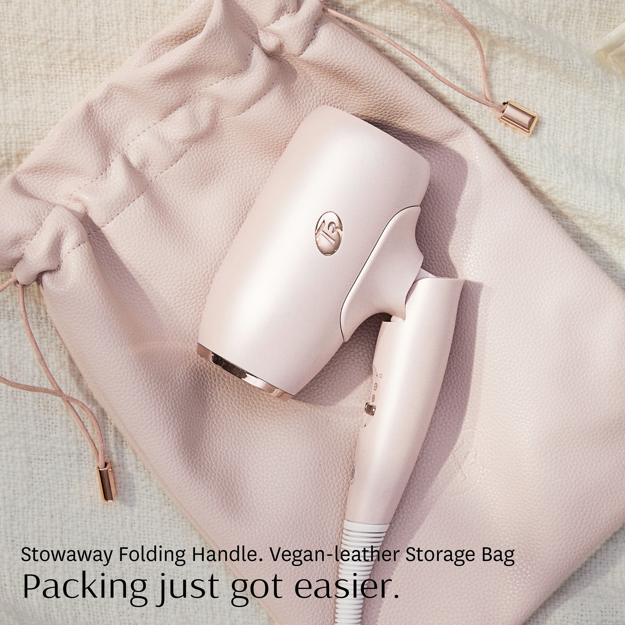 Portable Travel Hair Dryer with Protective Case - Compact & Lightweight for Hotels, Camping, Gym, and On-the-Go Styling