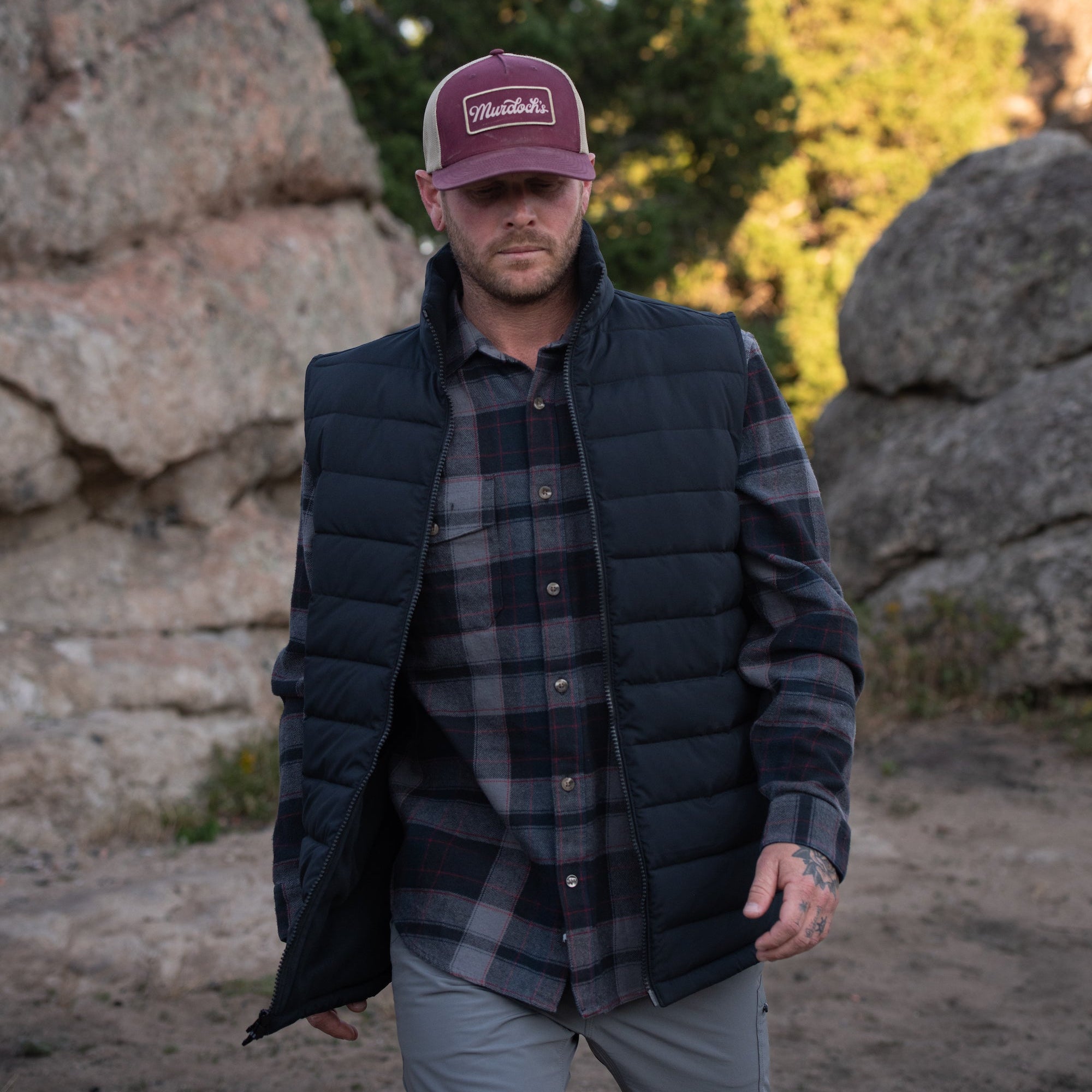 Men's Gatlin Flannel Shirt - Soft & Comfortable Plaid Long Sleeve Button Down for Casual Wear, Outdoor Activities & Fall Fashion