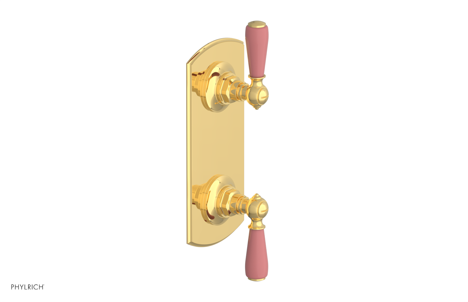Jamestown Thermostatic Shower Valve with Volume Control & Diverter - Pink Accented Bathroom Fixture for Modern Home Renovation