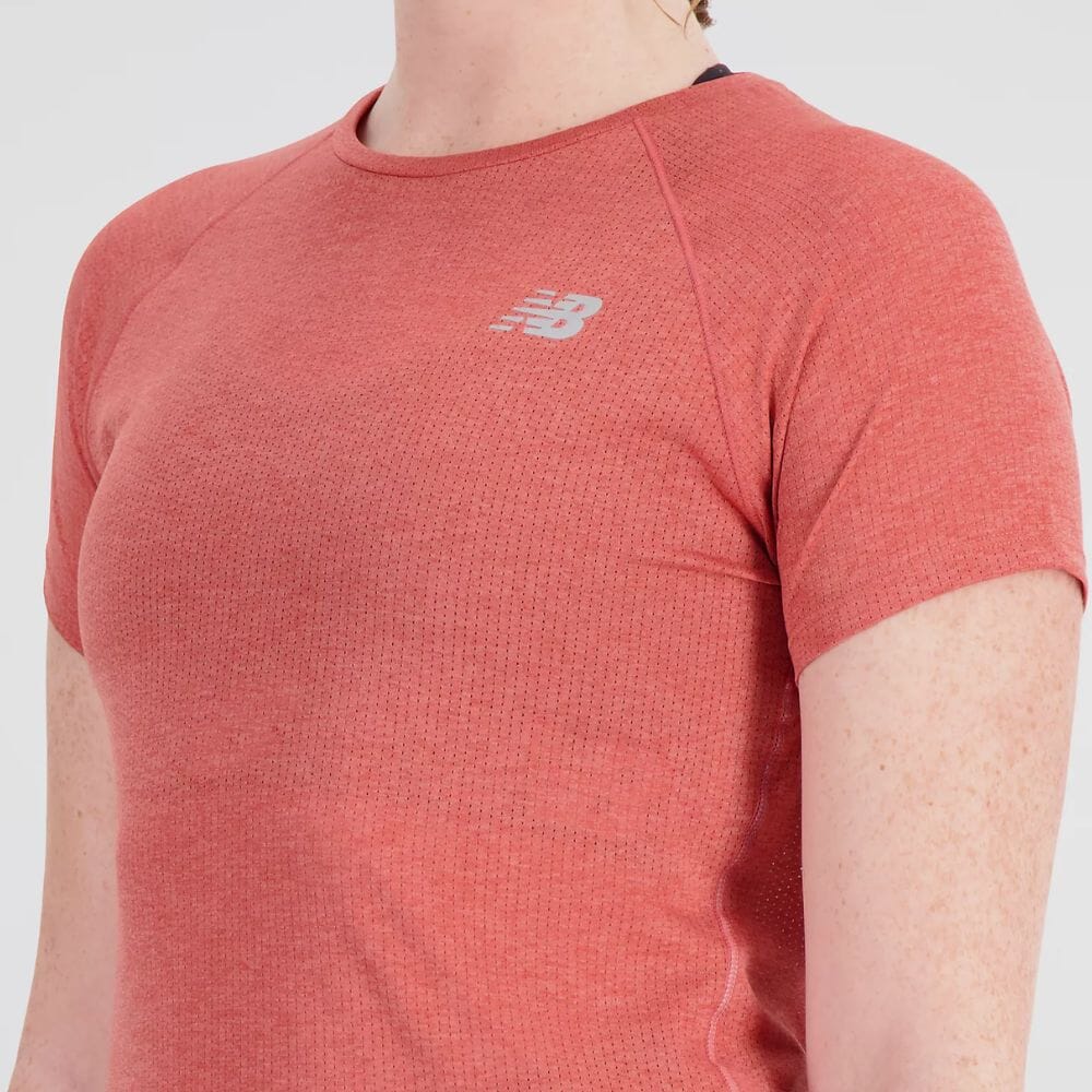 New Balance Women's ICEx Impact Run Short Sleeve Running Shirt - Moisture-Wicking & Breathable for Workouts, Jogging, and Outdoor Activities