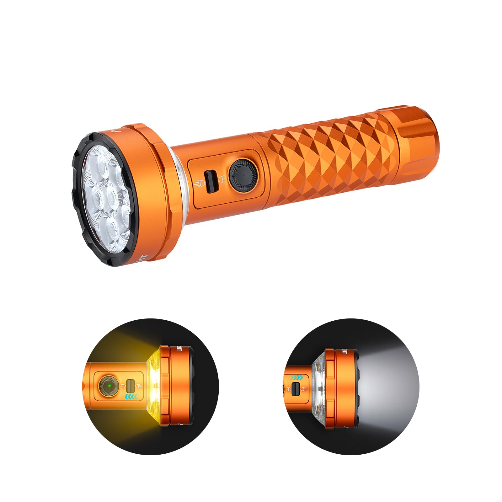 OLIGHT Prowess 5000 Lumens Rechargeable LED Flashlight - Super Bright Tactical Flashlight with USB-C Charging & Holster - Bidirectional Lighting for Camping, Hiking, Emergency & Outdoor Adventures