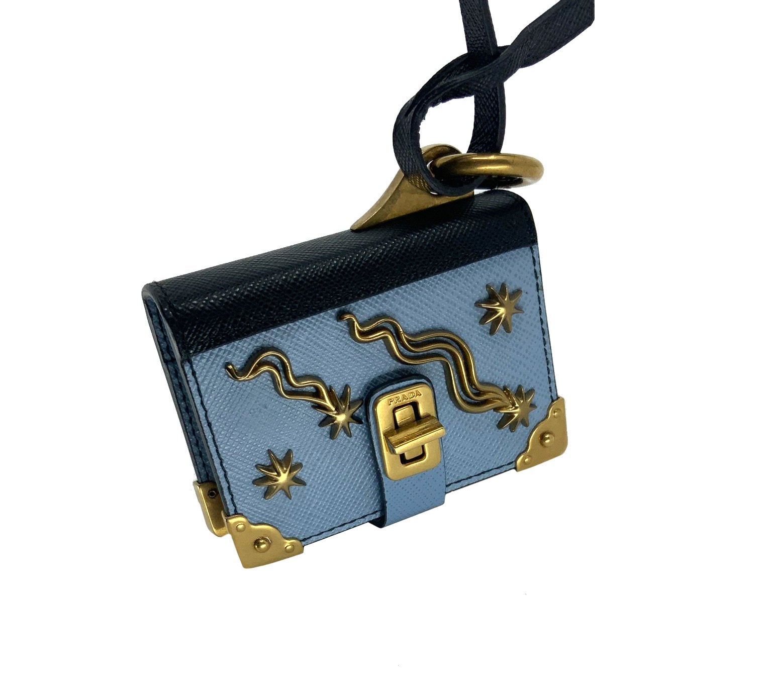 Prada Saffiano Leather Trick Note Book Bag Charm - Luxury Designer Keychain for Handbags & Wallets | Perfect Gift for Fashion Lovers & Office Use