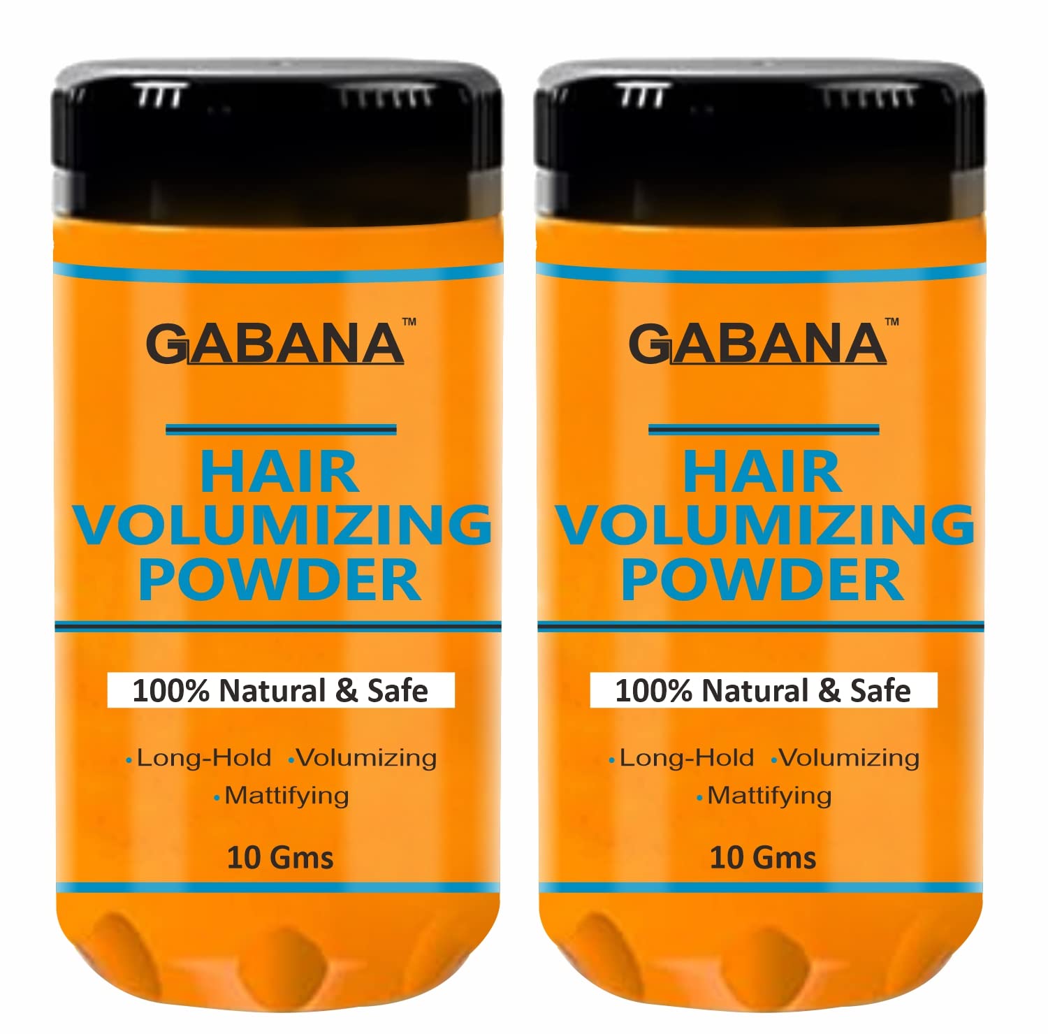 GABANA Natural Hair Volumizing Powder for Men - 2 Pack (10g Each) | All-Natural, Zero Toxin Hair Styling Powder for Volume & Texture | Perfect for Everyday Styling, Special Occasions & Thinning Hair