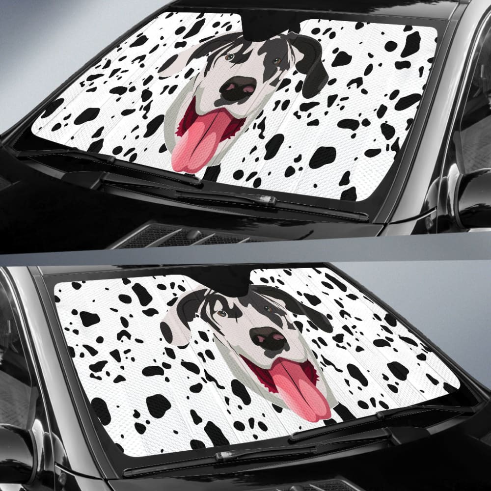 Premium Great Dane Print Car Sun Shades for UV Protection - Perfect for Summer Travel and Pet Lovers