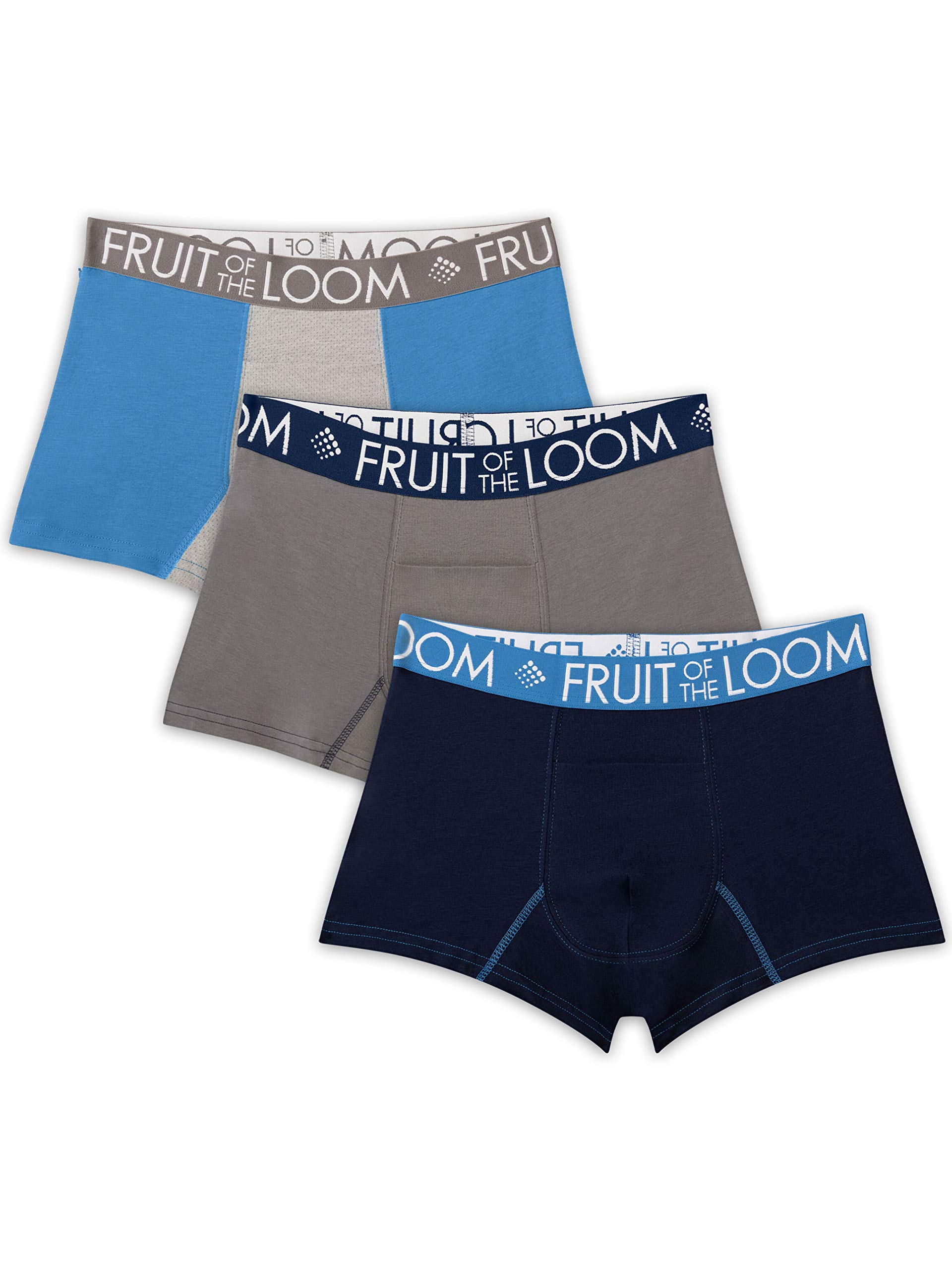 Fruit of the Loom Men's Cotton Boxer Briefs - Soft Breathable Underwear with Short Leg for All-Day Comfort | Perfect for Workout, Sleep & Everyday Wear