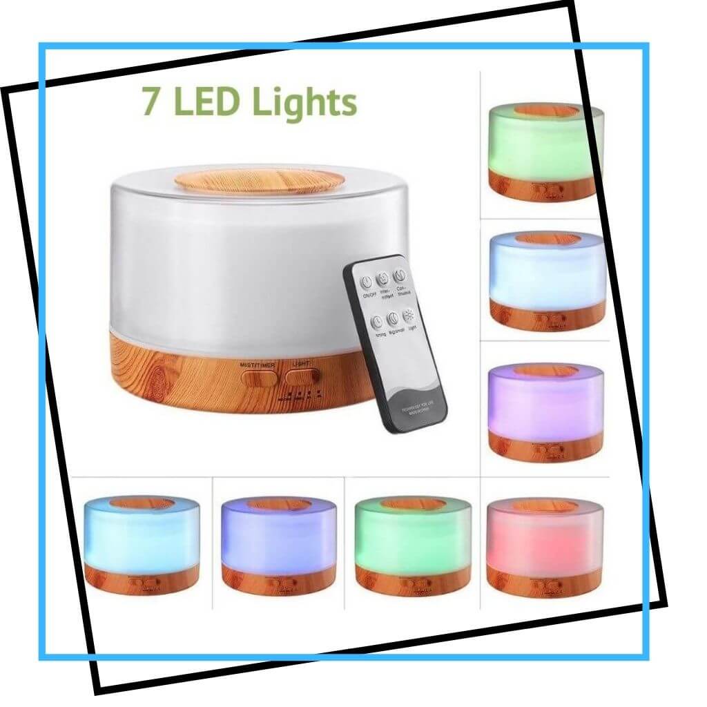 500ml Aromatherapy Essential Oil Diffuser with 3 Premium Fragrance Oils Set - Perfect for Home, Office & Spa Relaxation