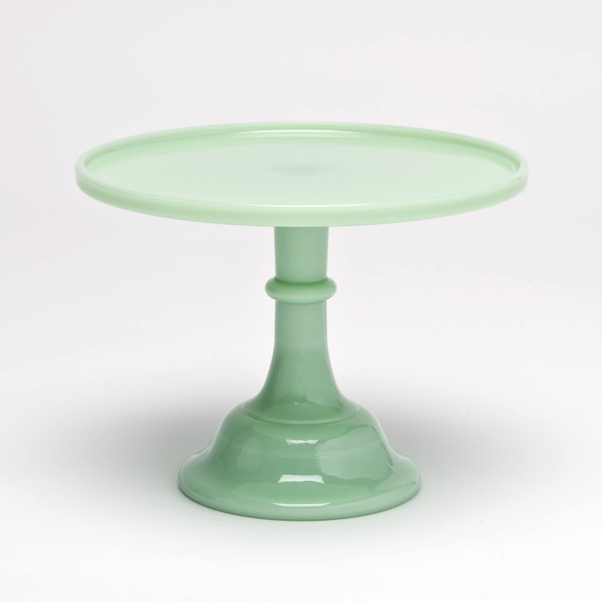 Mosser Glass Jade Green 10 Inch Cake Plate with Dome Lid - Elegant Serving Platter for Desserts, Cakes, and Party Food Display