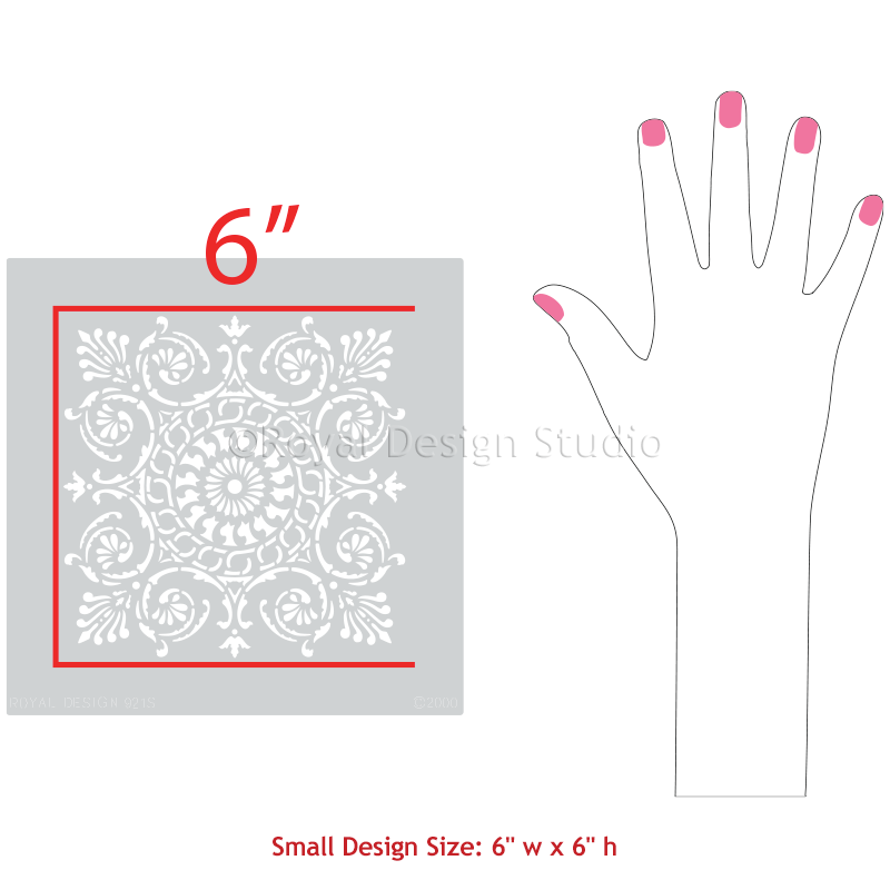 Palermo Tile Wall & Furniture Stencil - Reusable DIY Painting Template for Home Decor, Kitchen Backsplash, and Bathroom Renovation