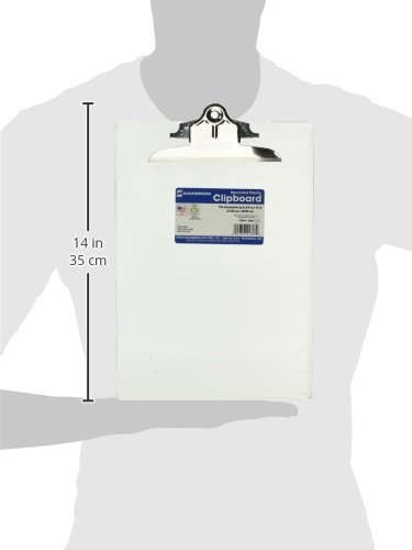 Saunders Black Plastic Clipboard with Low Profile Clip - Clear Letter Size (8.5 x 11 inches) for Office, School, and Field Work - Model 21803