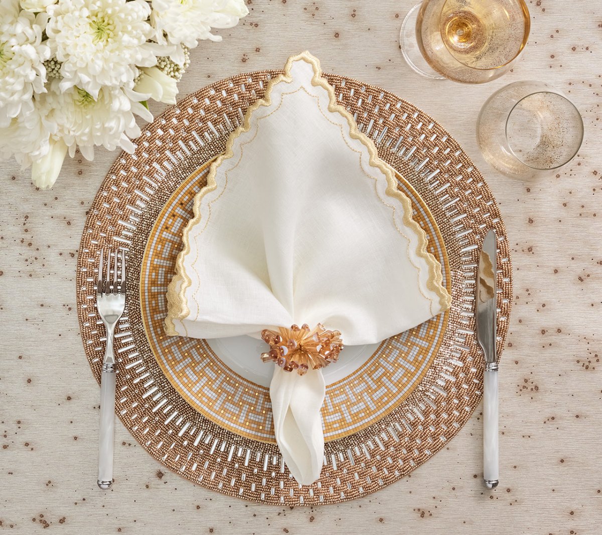 Premium Palisade Placemats Set of 2 - Waterproof & Heat-Resistant Table Mats for Dining, Kitchen, and Outdoor Use - Elegant Home Decor for Parties and Everyday Meals