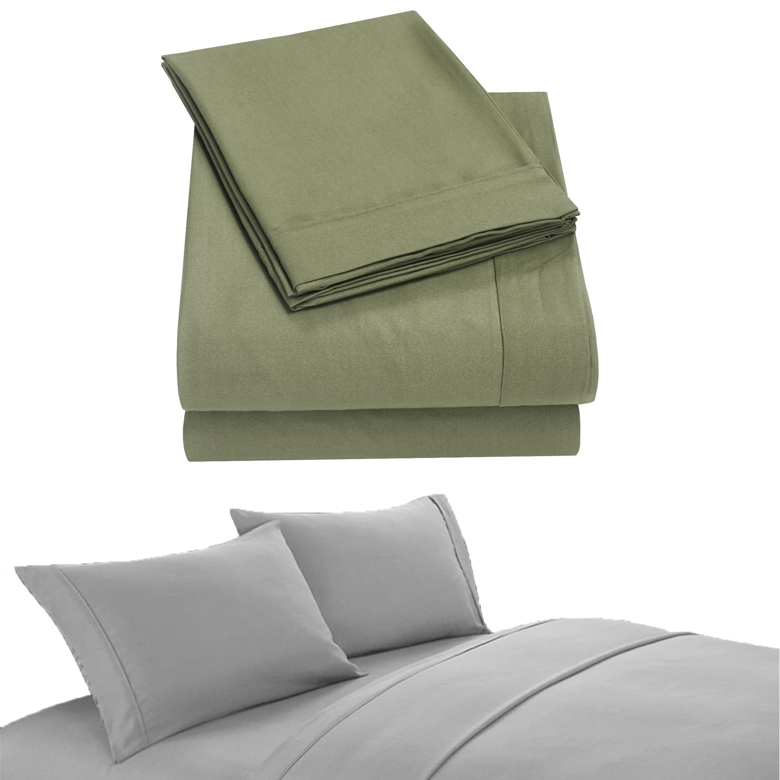 Casilva Eucalyptus Self-Cleaning Bed Sheets Set - Breathable Cooling Core Sheet Set for Full Size Bed - Hypoallergenic & Eco-Friendly Bedding (Grass Green) - Perfect for Hot Sleepers & Allergy Sufferers