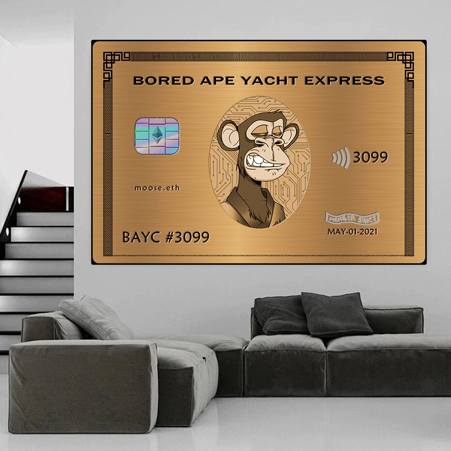 Bored Ape Yacht Club NFT Wall Art - Premium Canvas Prints & Digital Downloads - Perfect for Home Decor, Office & Crypto Enthusiast Gifts