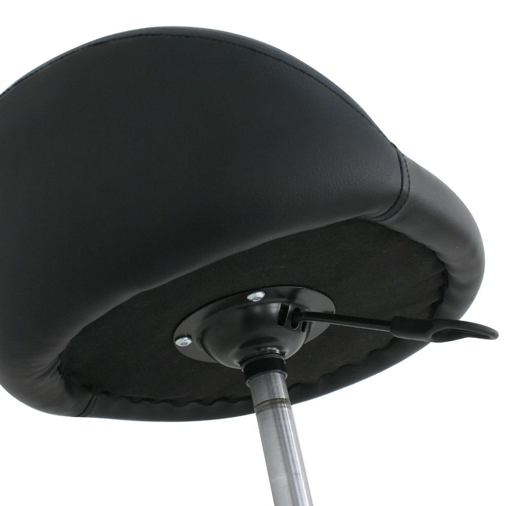 Adjustable Rolling Swivel Stool with Wheels - Black Salon Stool for Tattoo, Facial, Massage & Spa - Perfect for Beauty Salons, Tattoo Studios & Home Use