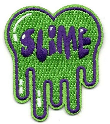 SLIME FUN Iron On Patch - DIY Sewing Embroidered Badge for Jackets, Bags & Hats - Perfect for Cosplay, Costumes & Custom Clothing