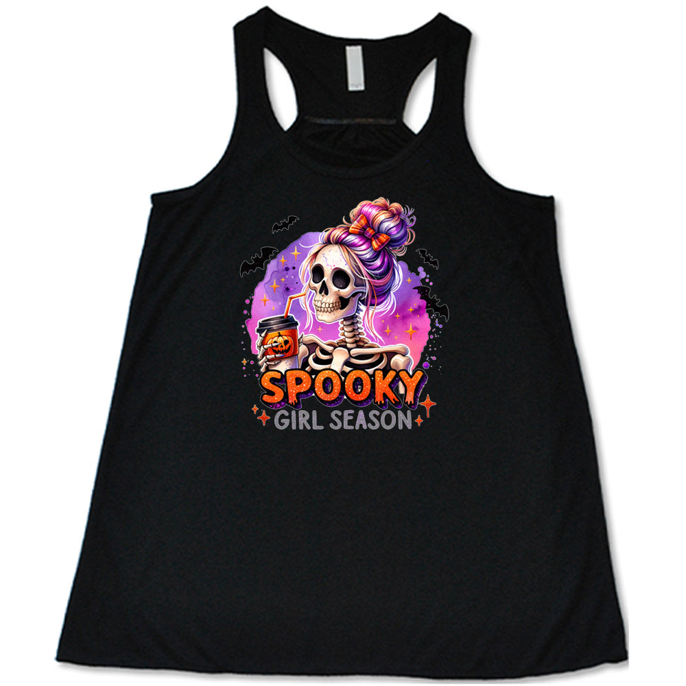 Spooky Girl Season Halloween T-Shirt - Cute & Trendy Fall Shirt for Women | Perfect for Halloween Parties, Pumpkin Patch & Autumn Outfits