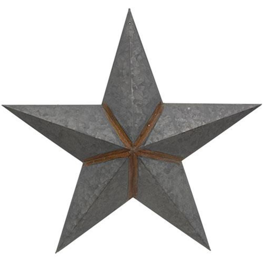 Vintage Rusty Galvanized Metal Barn Star Wall Decor - 18 Inch Antique Farmhouse Style for Outdoor & Indoor Use - Perfect for Country Home, Garden, Patio, and Western Themed Decorations