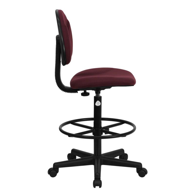 FLASH Patterned Fabric Drafting Chair BT 659 - Adjustable Height Office Chair for Artists, Architects & Designers - Ergonomic Stool for Drafting Table, Studio & Workspace