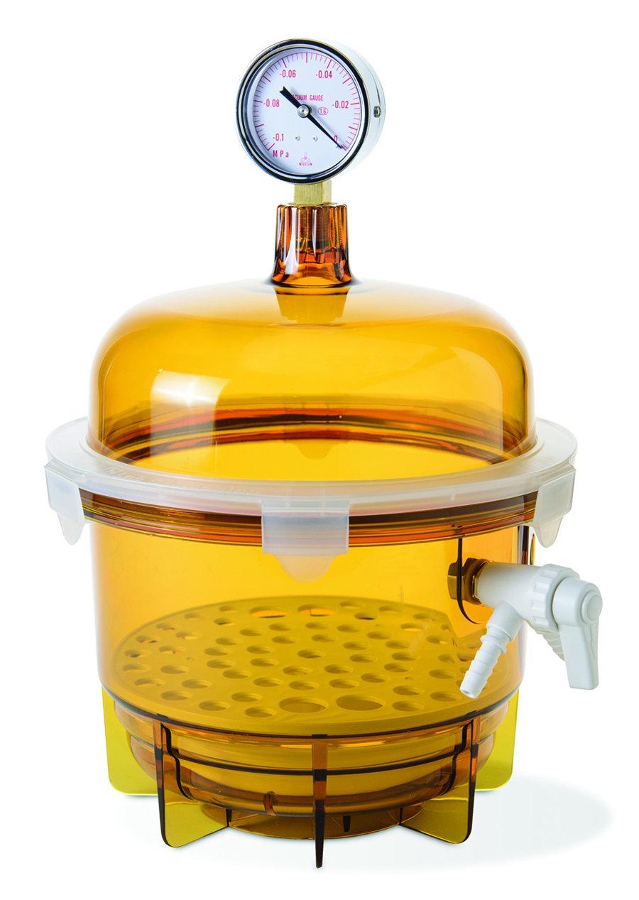 Lab Companion™ Vacuum Desiccator Round - Airtight Moisture-Free Storage for Laboratories & Scientific Research | Ideal for Chemical Samples, Electronics & Delicate Materials Preservation