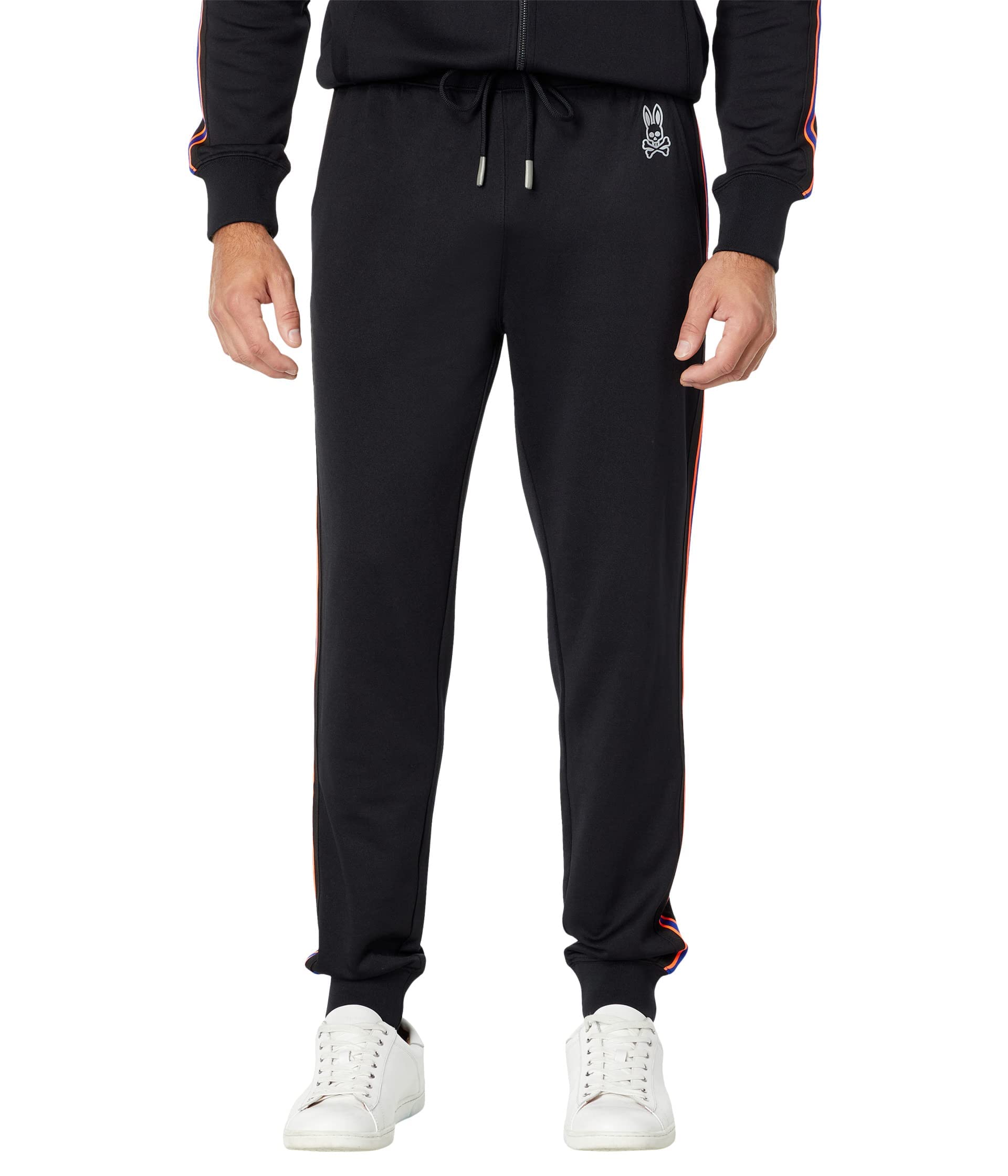 Psycho Bunny Crosby Track Pants for Men - Black Large - Comfortable Athletic Joggers for Running, Gym & Casual Wear