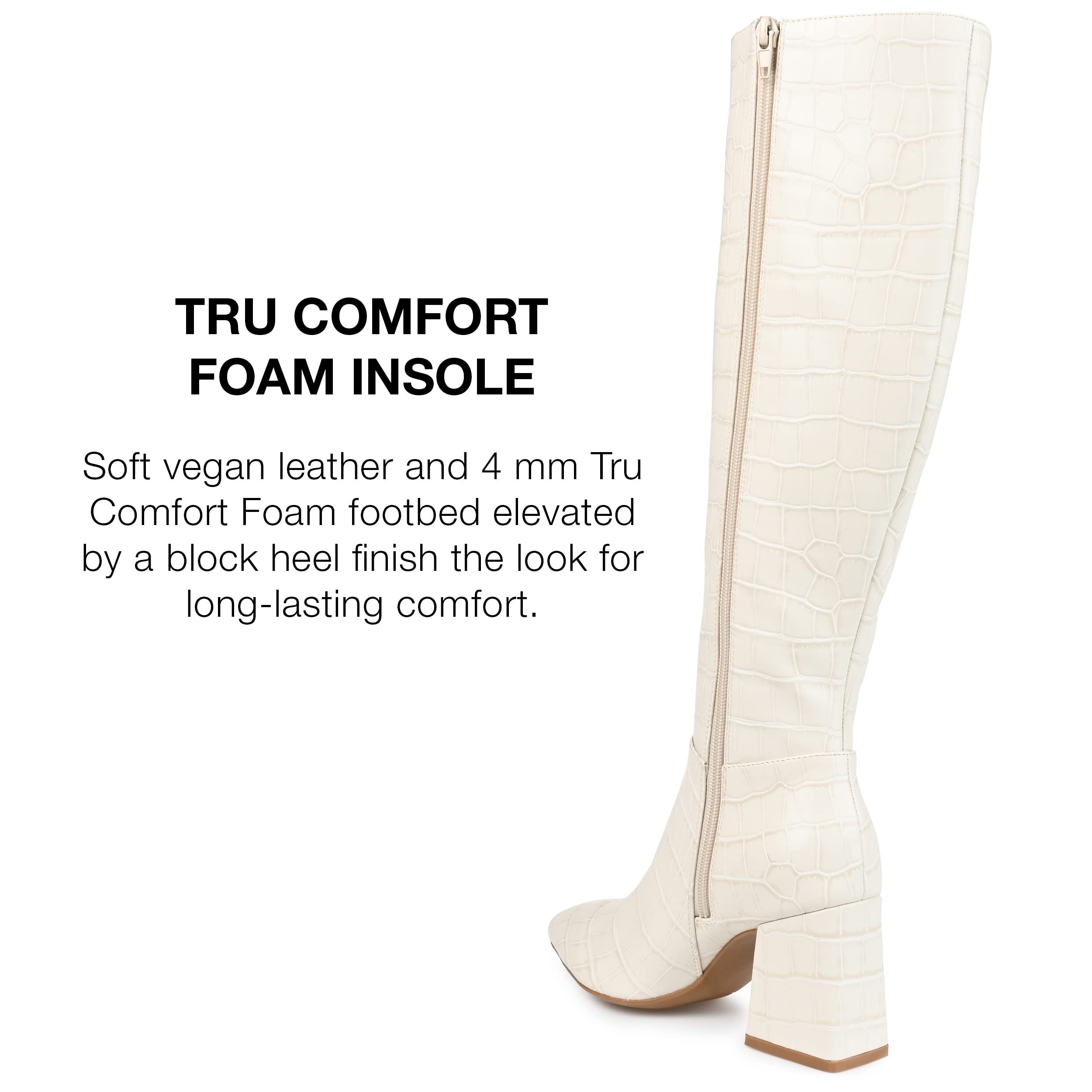 Journee Women's Landree Knee High Boots - Comfortable Foam Block Heel for All-Day Wear | Perfect for Office, Casual Outfits & Winter Fashion