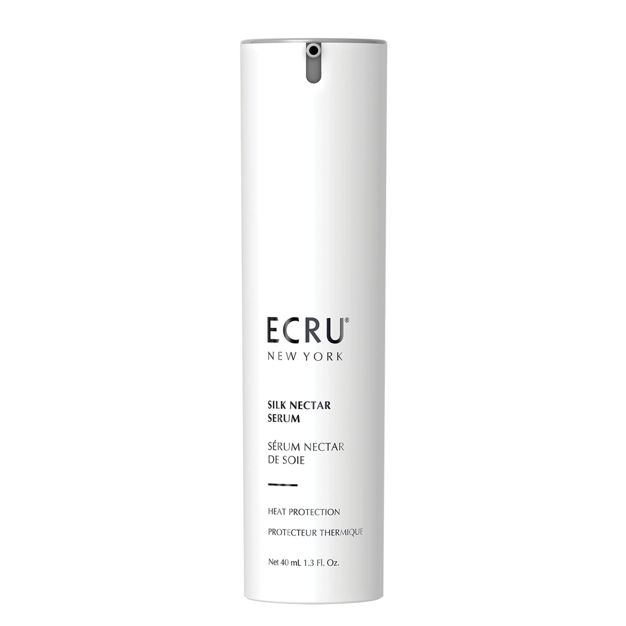 ECRU New York Silk Nectar Shine Serum - Lightweight Hair Treatment for Smoothing, Frizz Control & Heat Protection | Vitamin E Enriched Formula for Volume & Split Ends Repair | Clear Shine Serum 1.3 Fl Oz | Perfect for Daily Styling, Blowouts & Heat Tool Protection