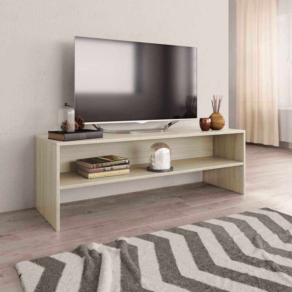 Modern VidaXL TV Stand with Open Shelves - 47.2