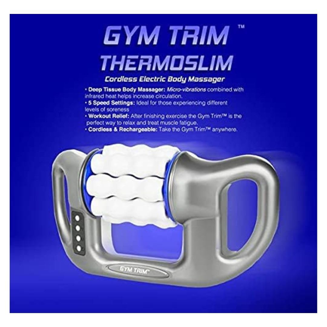 Electric Body Massager for Pain Relief - Grey & Blue - Portable Muscle Relaxation for Back, Neck, Shoulders & Legs - Perfect for Home, Office & Travel Use