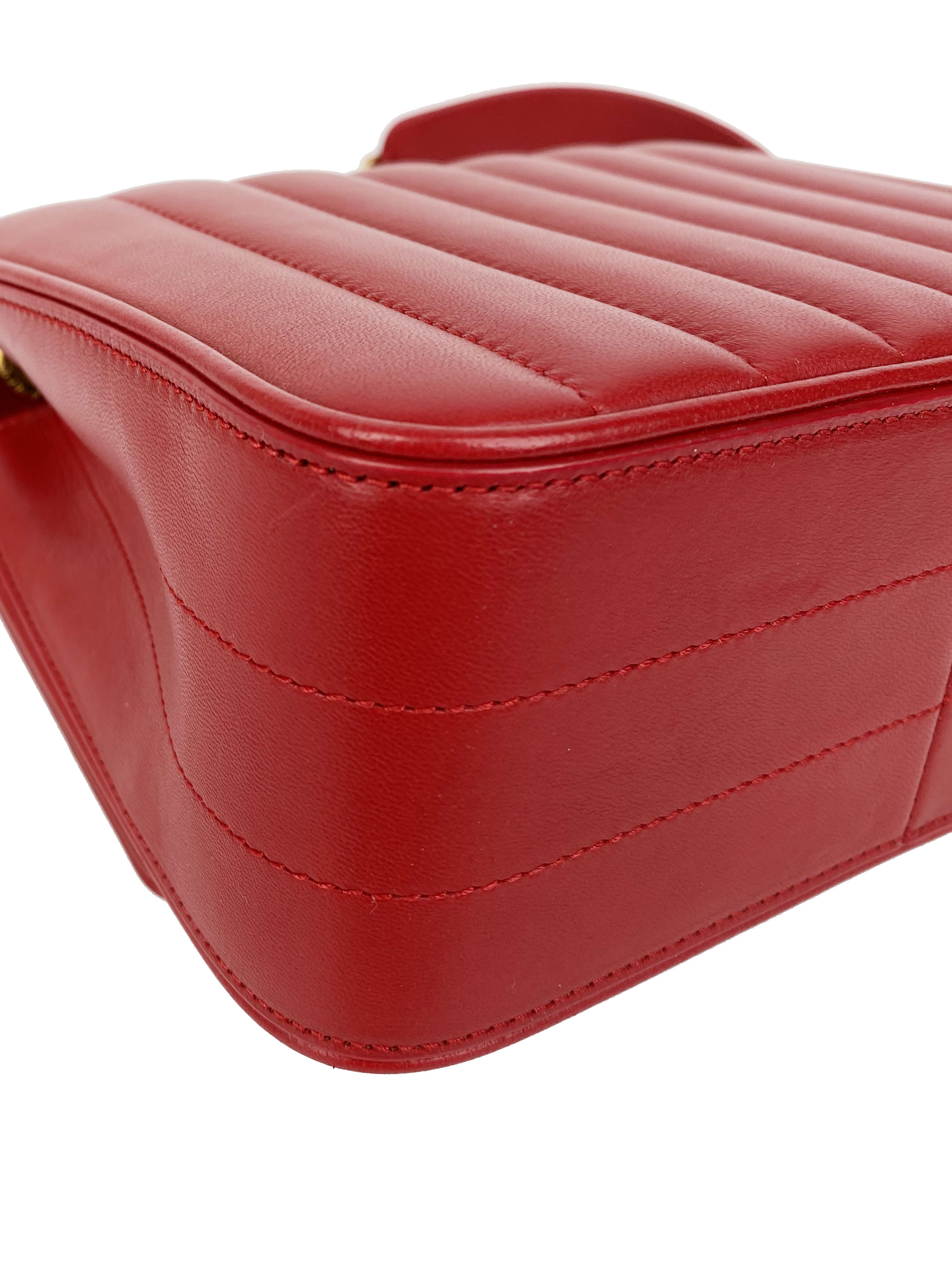 Saint Laurent Small Red Vicky Bag - Luxury Leather Crossbody Purse for Women | Perfect for Date Night, Parties & Everyday Use