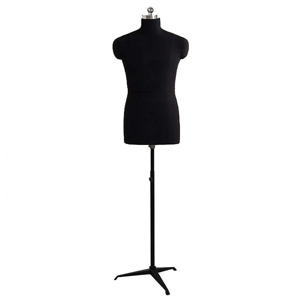 Adjustable Height Sewing Male Dress Form with Iron Tripod Stand - Pinnable Mannequin Torso for Tailoring, Suit Design & Fashion Display - Perfect for Tailors, Designers & Clothing Stores