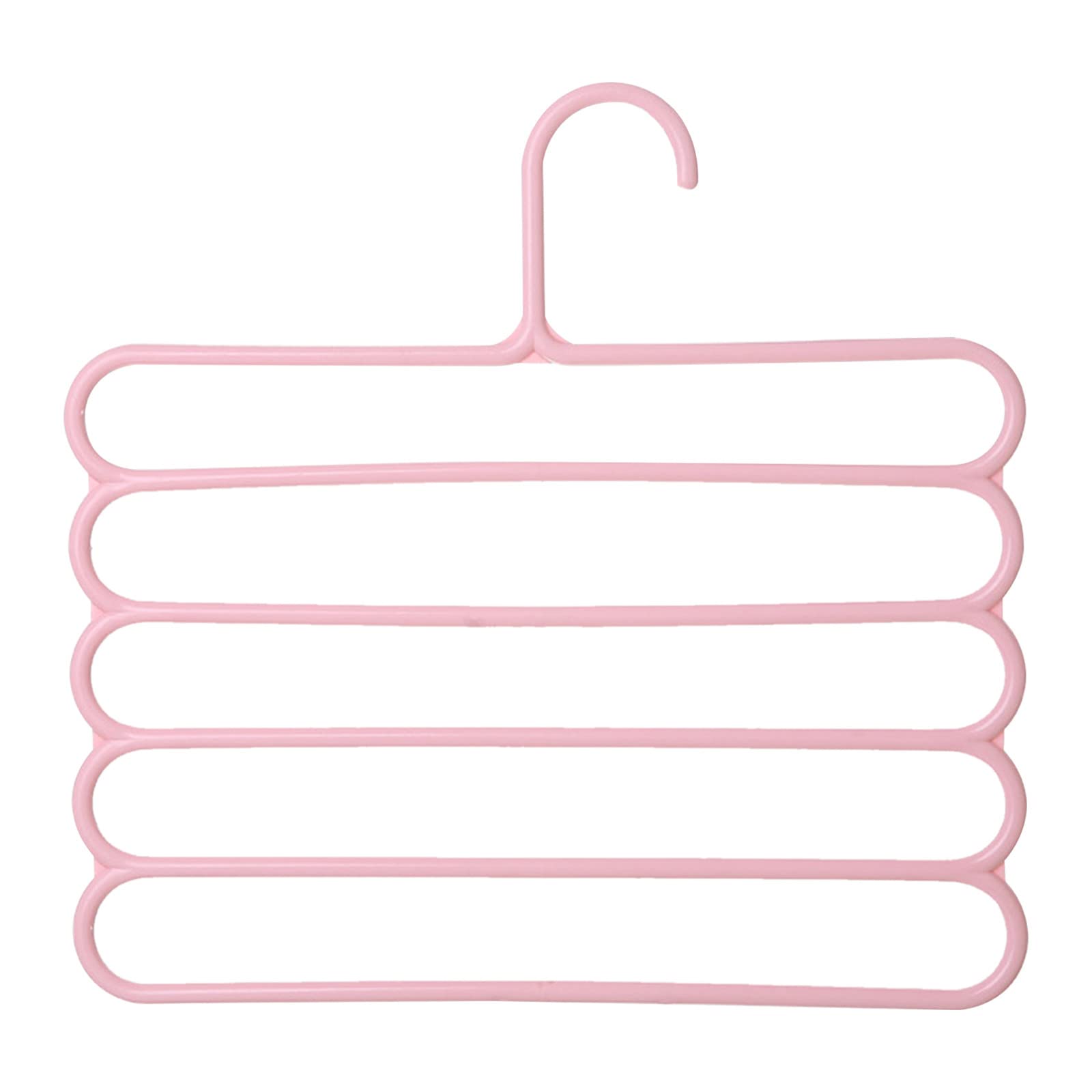 Charella 5-Layer Non-Slip Pants Hangers - Space Saving Closet Organizer for Trousers, Jeans & Skirts - Perfect for Home, Office & Dorm Wardrobe Organization