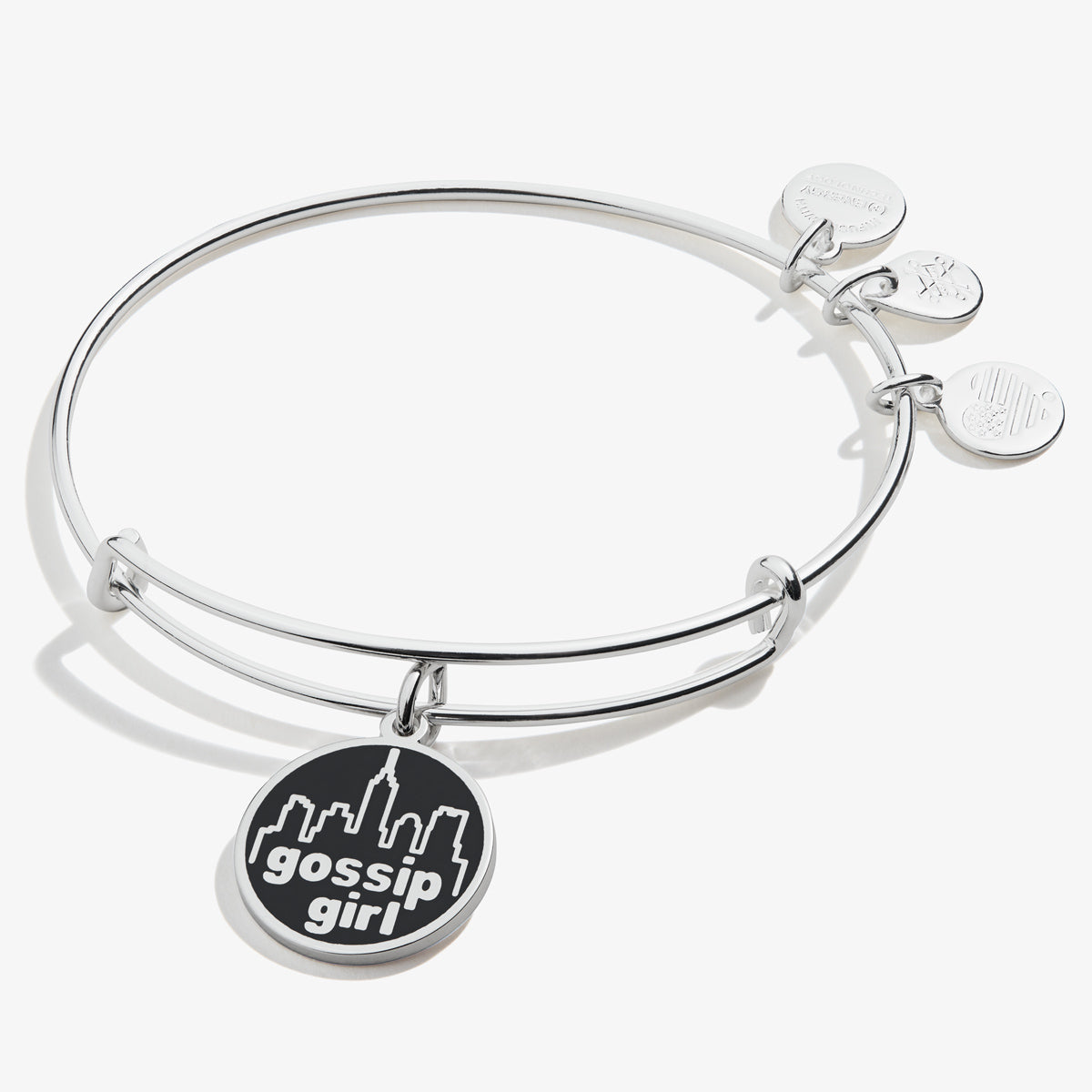 Gossip Girl Logo Charm Bangle Bracelet - Fashion Jewelry for Women & Teens - Perfect for Parties, Gifts & Everyday Wear