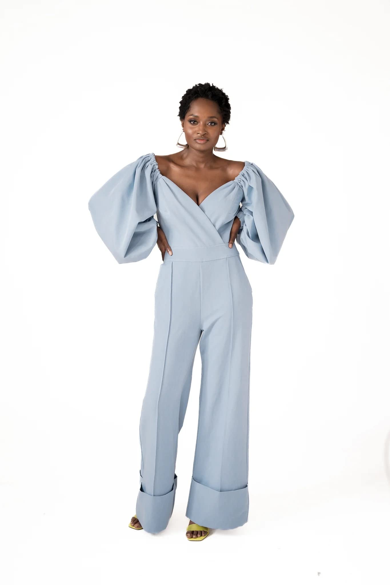 Pantora Women's Darby Denim Jumpsuit - Stylish Stretch Denim Romper with Pockets | Casual Outfit for Everyday Wear, Date Night & Summer Fashion