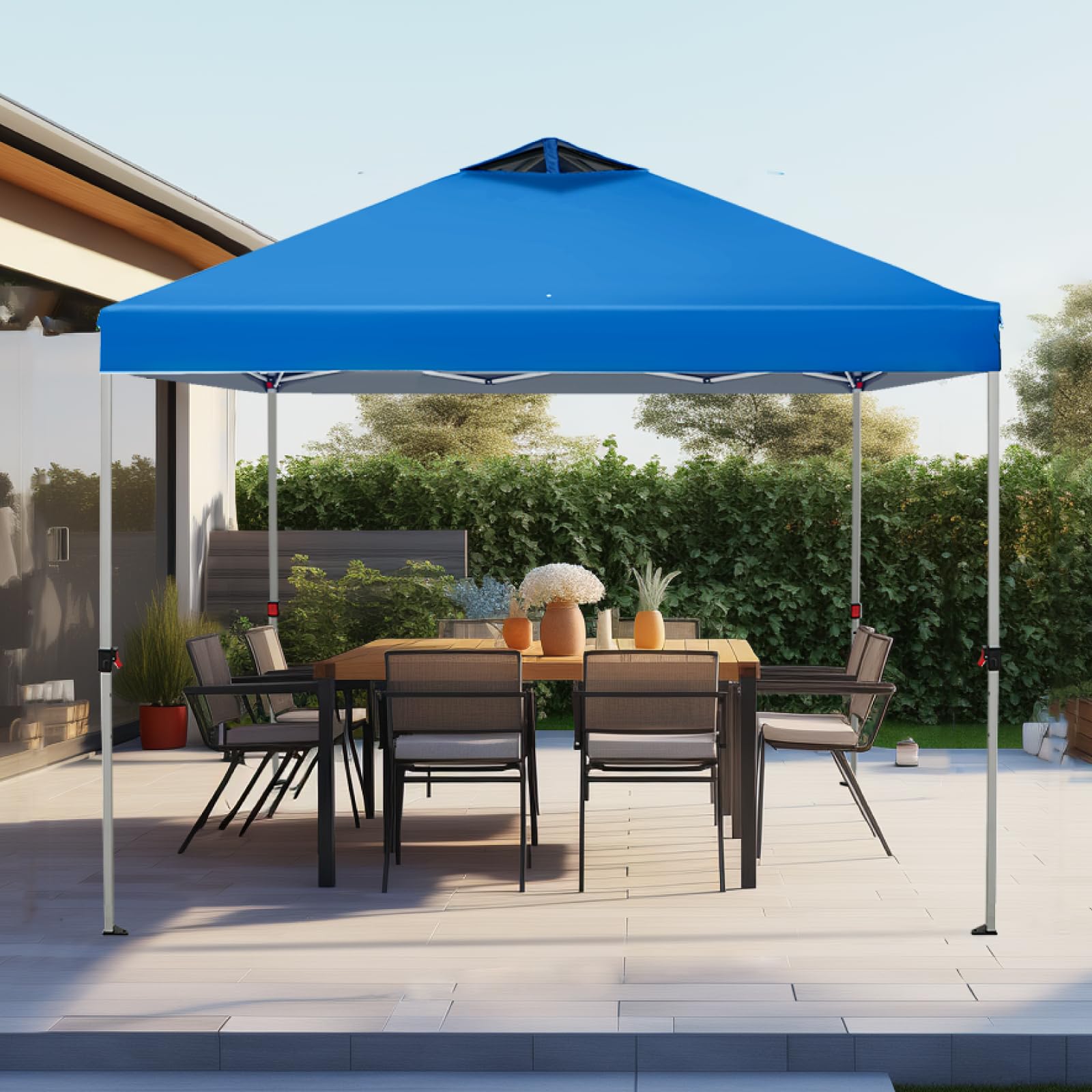 HERA'S PALACE 10x10 Pop Up Canopy Tent - Heavy Duty Outdoor Shade Shelter with Carry Bag - Easy Setup for Backyard, Garden, Patio, Picnics, Camping, and Outdoor Events