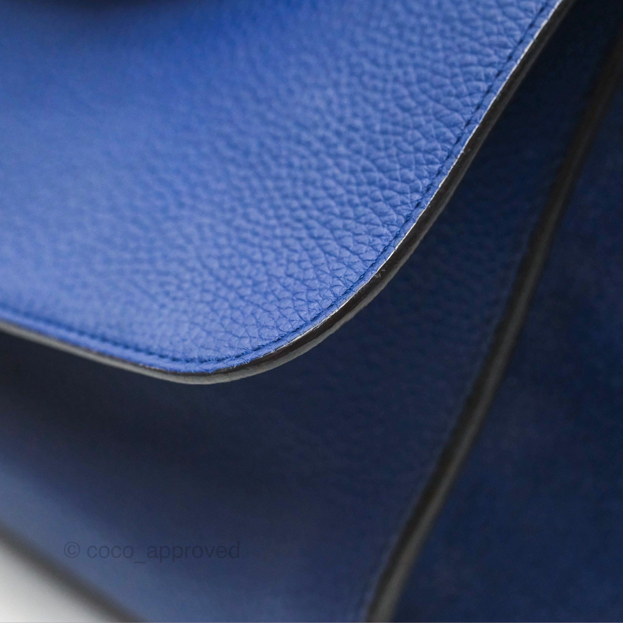 Celine Small Sleek Trapeze Handbag in Blue Calfskin Leather - Perfect for Work, Travel & Everyday Luxury
