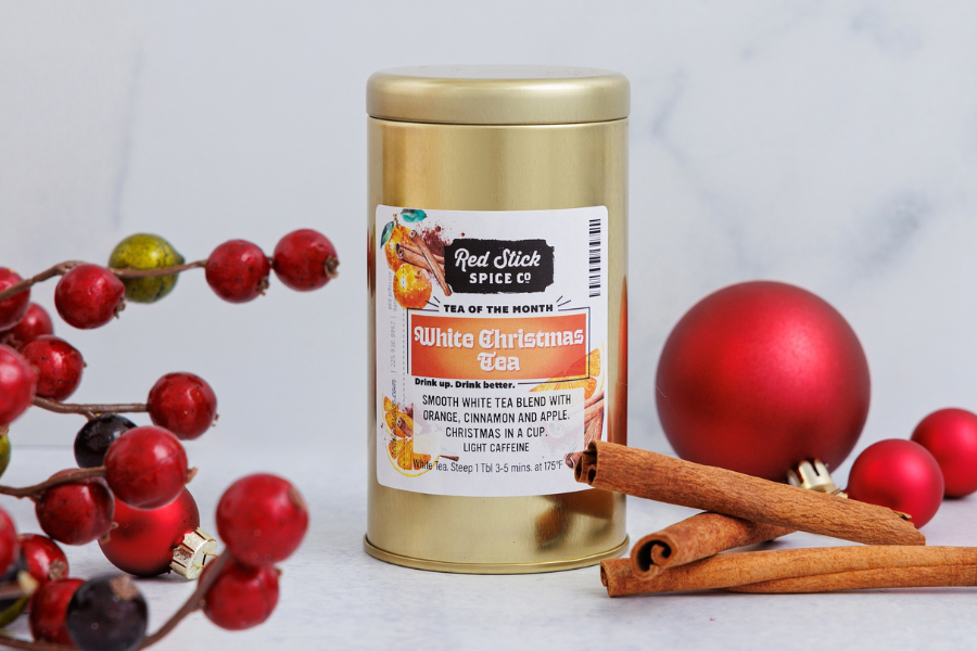 Premium White Christmas Tea - Holiday Herbal Blend with Cinnamon & Vanilla - Perfect for Cozy Winter Evenings & Festive Gatherings