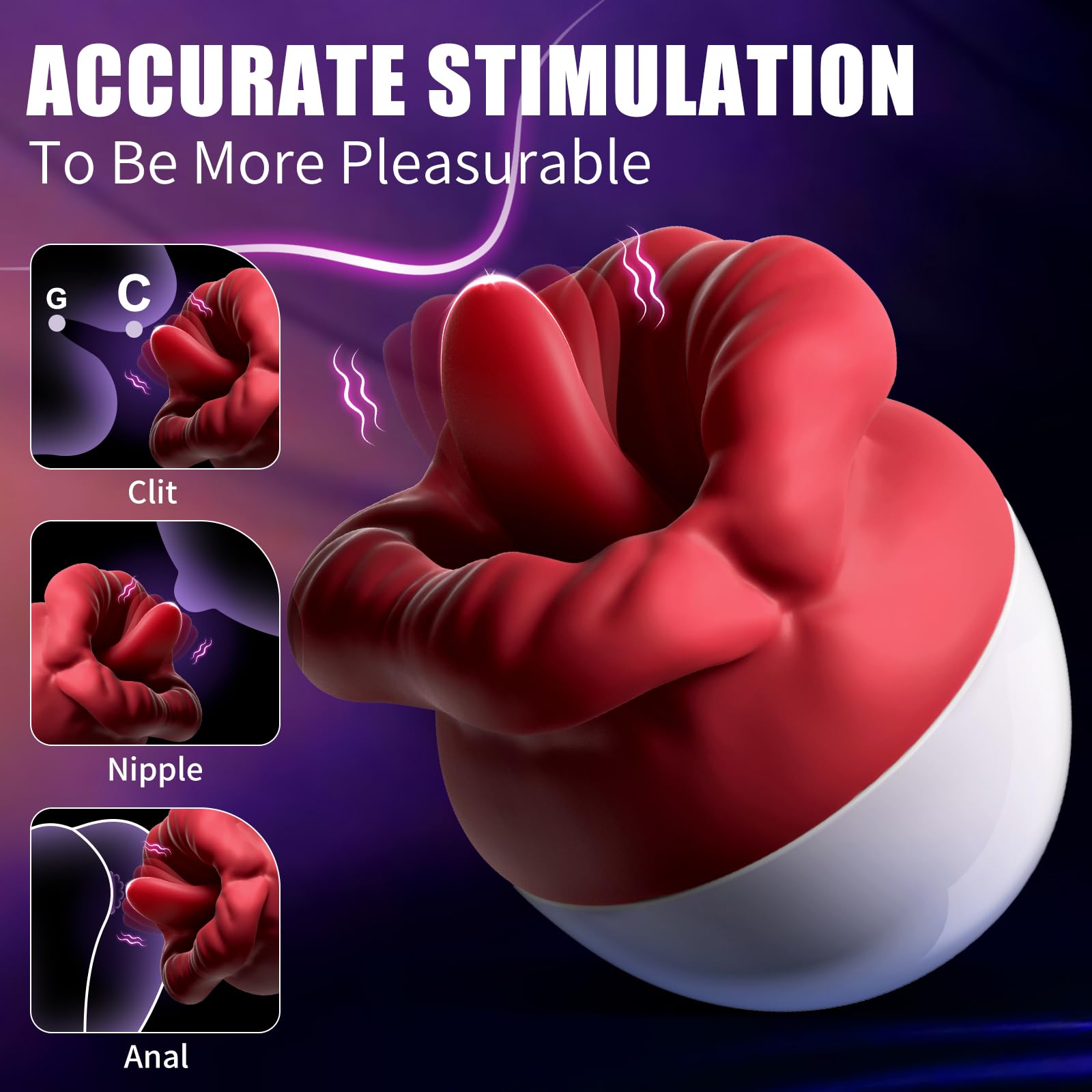Premium Rose Vibrator for Women - 10 Vibration & 10 Tongue Licking Modes, Clitoral & G-Spot Stimulator, Adult Sex Toy for Solo Play & Couples Pleasure | Perfect for Valentine's Gift, Anniversary & Romantic Nights