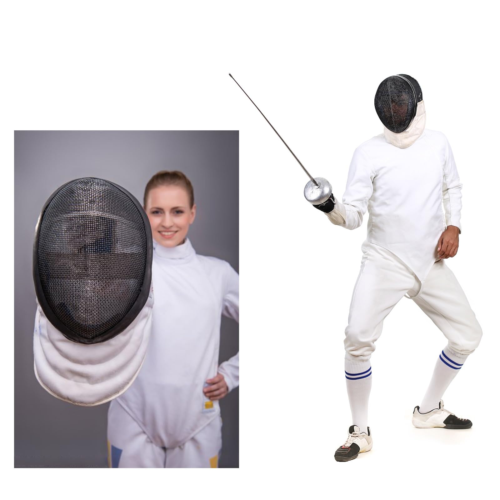 350N Fencing Mask - Epee Fencing Helmet with Removable Lining | Professional Fencing Gear for Training & Competition | Perfect for Epee Athletes & Fencing Clubs