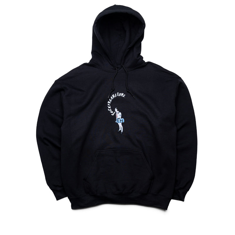 Awesome Mouth Girl Hoodie - Black | Trendy Women's Graphic Pullover Sweatshirt | Perfect for Casual Wear, Street Style & Gifts
