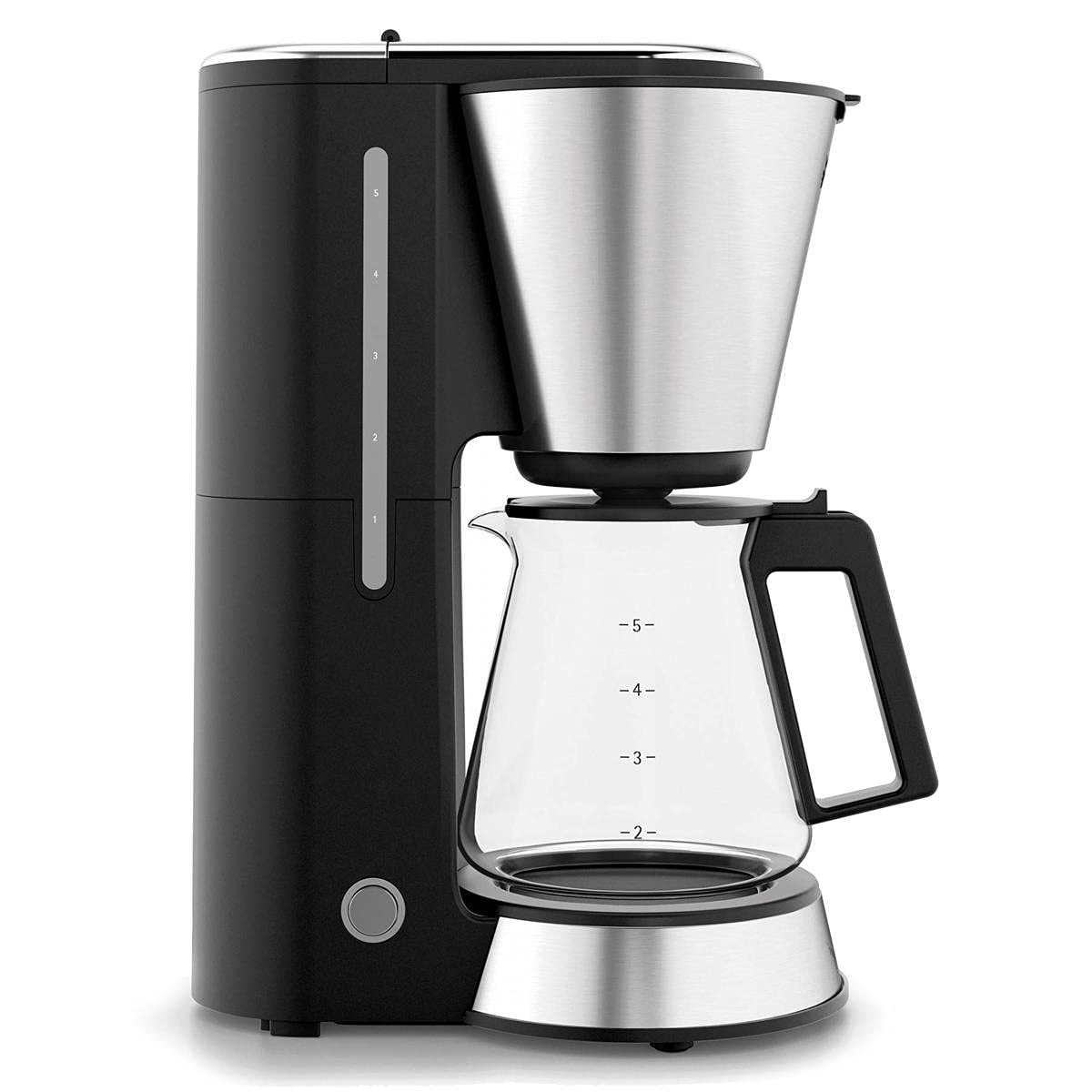 WMF KITCHENminis 0.6L Freestanding Drip Coffee Maker - 5 Cups, Black & Stainless Steel - Perfect for Home, Office, and Small Kitchens
