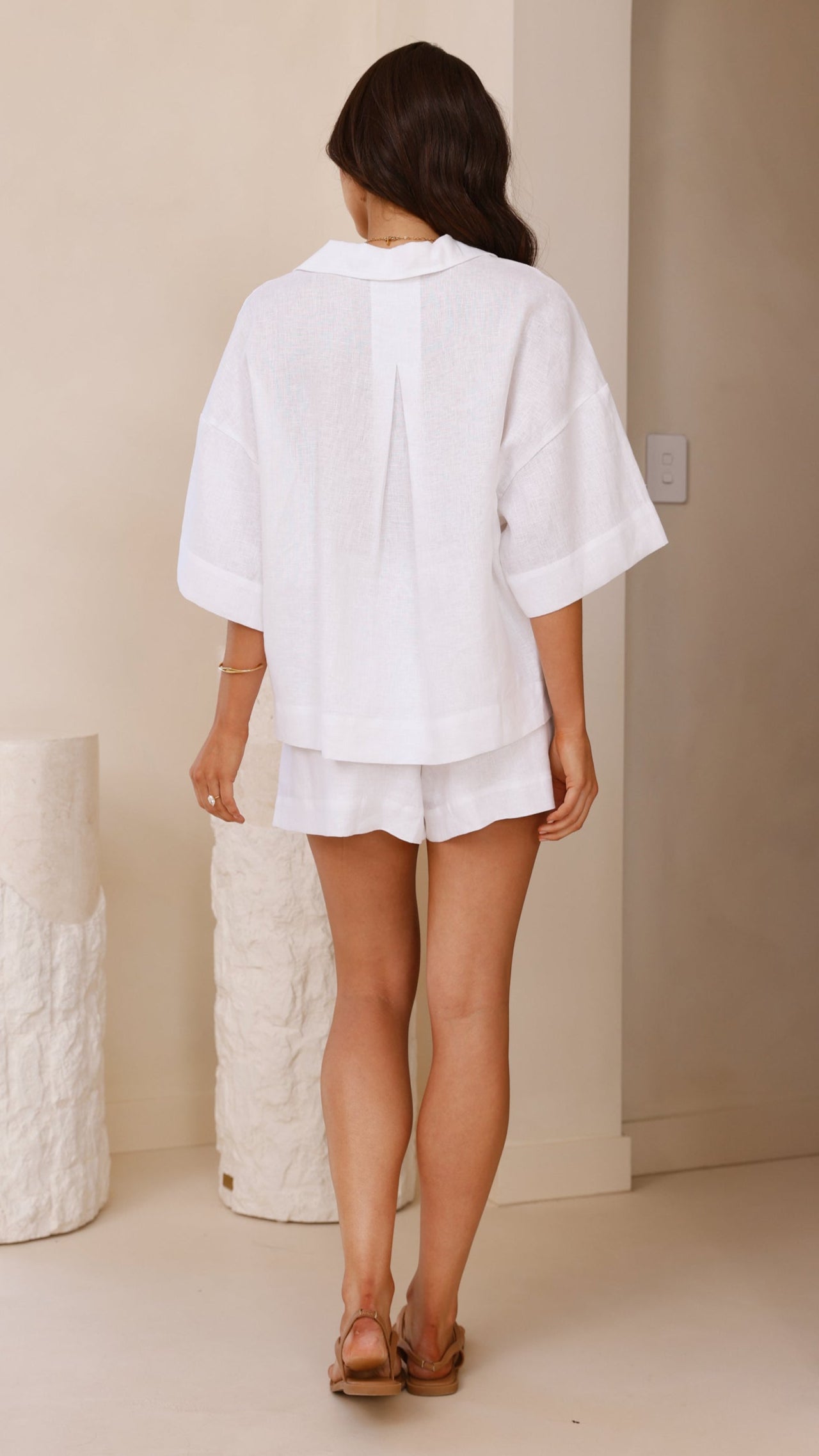 Luna Button Up Shirt for Women - Classic White Cotton Blouse for Office, Casual & Date Night Outfits