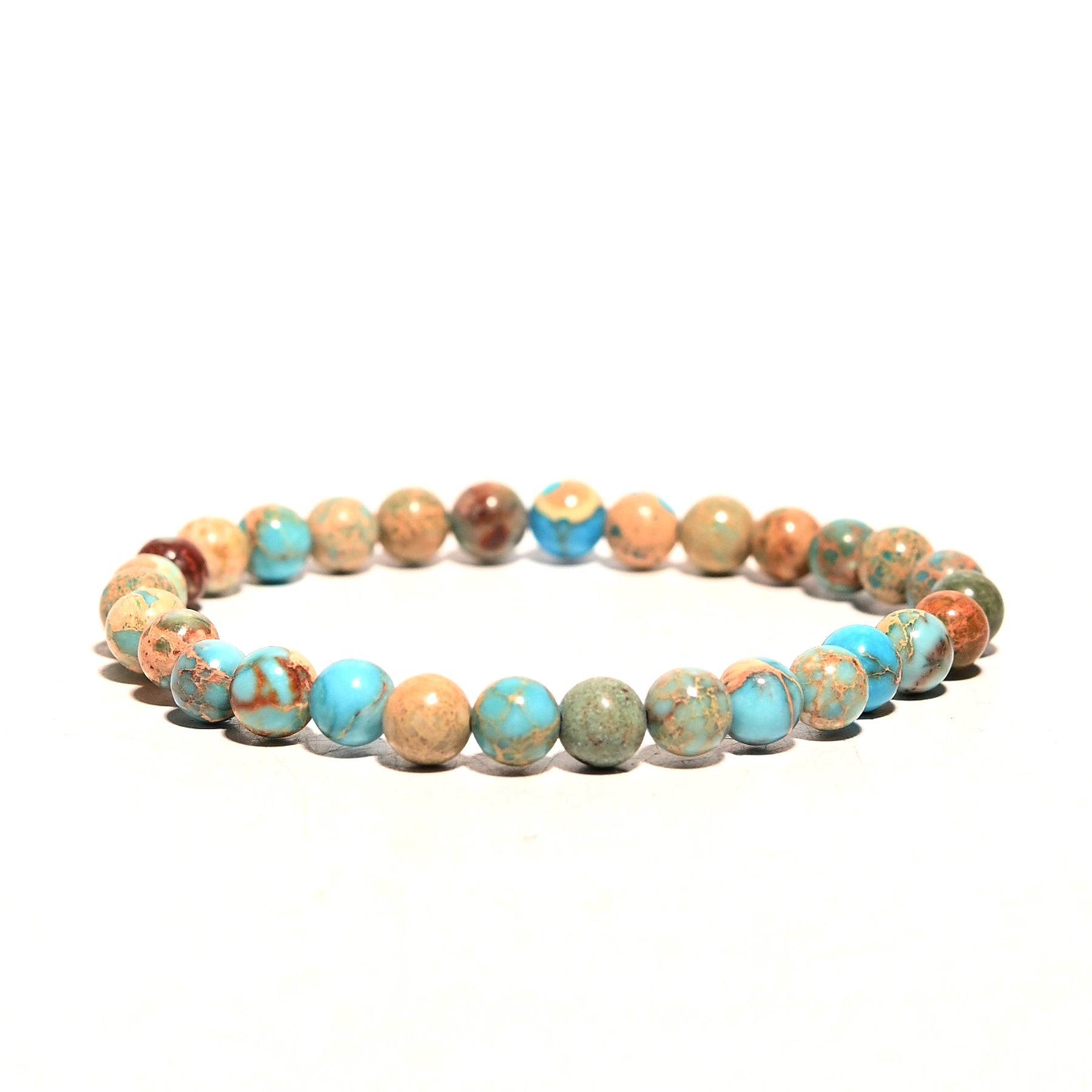 Imperial Jasper Bracelet for Women - Natural Stone Beaded Healing Jewelry for Stress Relief & Positive Energy | Spiritual Gift, Meditation, Yoga Accessory