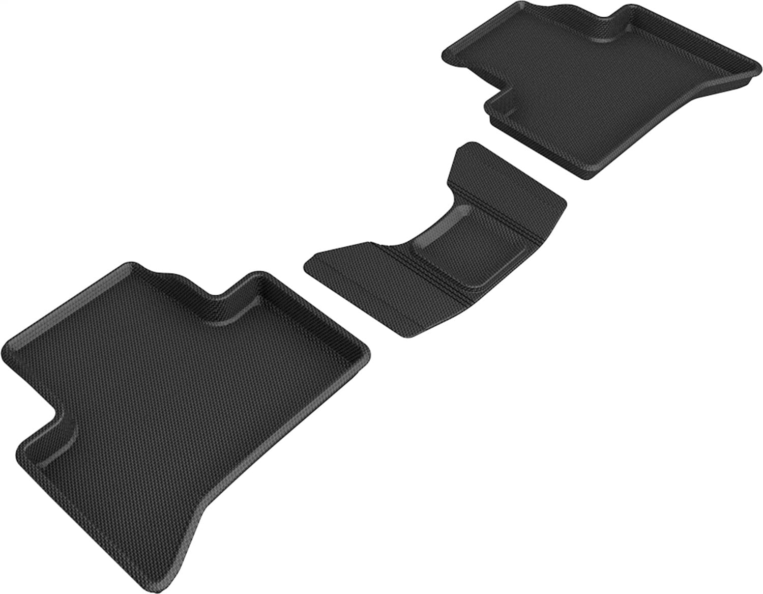 3D MAXpider Kagu Custom Fit All-Weather Floor Mats for Alfa Romeo Stelvio & Stelvio Quadrifoglio (2018-2025) - 2nd Row Seat Protection - Durable, Non-Slip Car Mats for SUV Interior Protection & Easy Cleaning