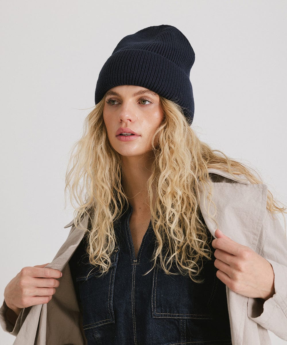Lou Oversized Knit Beanie - Soft Chunky Winter Hat for Women & Men - Perfect for Cold Weather, Skiing, and Outdoor Activities