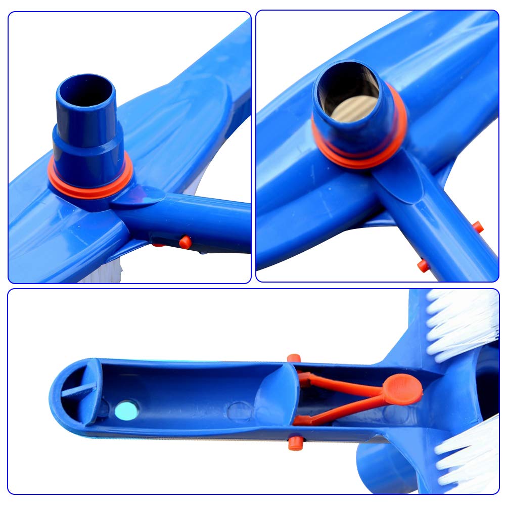 Pool Brush Vacuum Head - Heavy Duty Swimming Pool & Spa Cleaning Tool with Suction for In-Ground & Above Ground Pools - Perfect for Hotels, Resorts & Home Maintenance