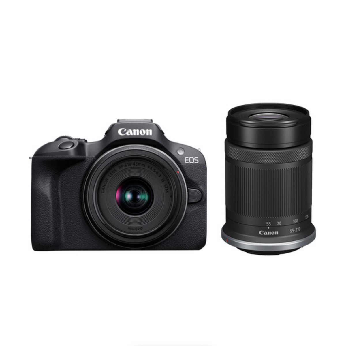 Canon EOS R100 Mirrorless Camera Kit with RF-S 18-45mm & 55-210mm Lenses - Perfect for Travel Photography, Vlogging and Content Creation