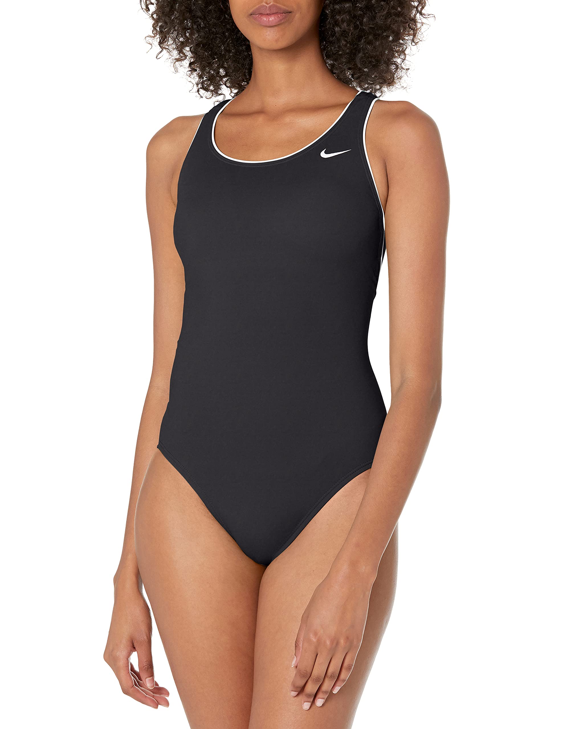 Nike Women's Solid Powerback One Piece Swimsuit - Comfortable & Stylish Swimwear for Beach, Pool & Vacation | Perfect for Swimming, Surfing & Sunbathing