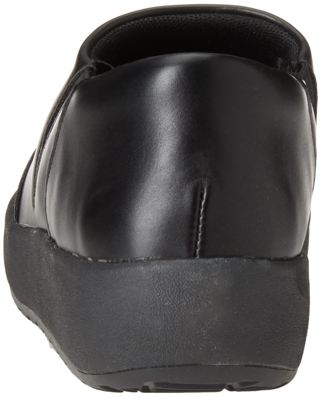 Amazon Essentials Women's Slip Resistant Work Shoes - Non-Slip Comfortable Service Shoes for Waitresses, Nurses & Restaurant Workers - Black Leather Professional Shoes for Healthcare & Food Service
