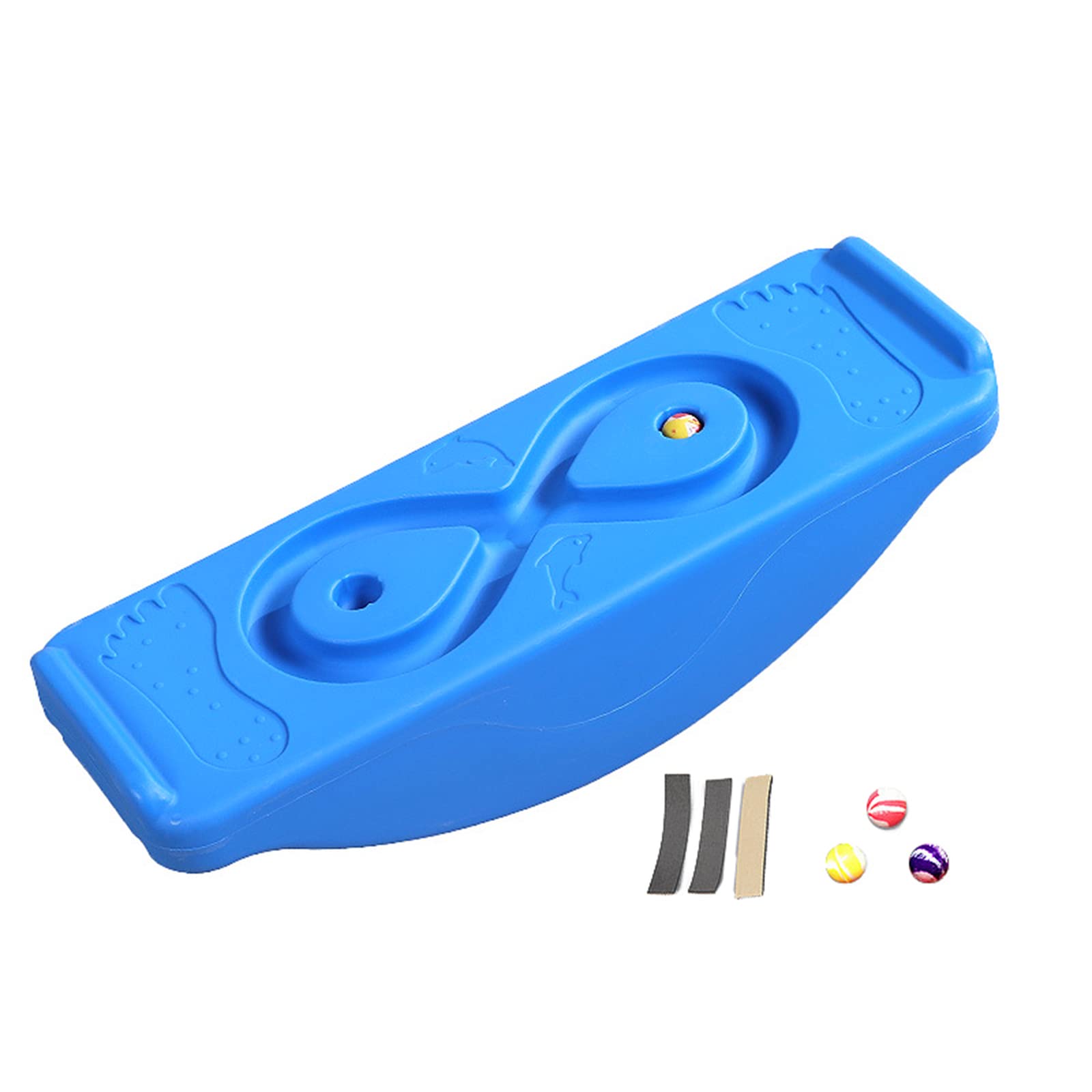 Kids Balance Board for Sensory Integration & Agility Training - Rocking Seesaw Plastic Balance Board with 3 Balls & Spinning Base - Perfect for Indoor Play, Therapy, and Gross Motor Skill Development