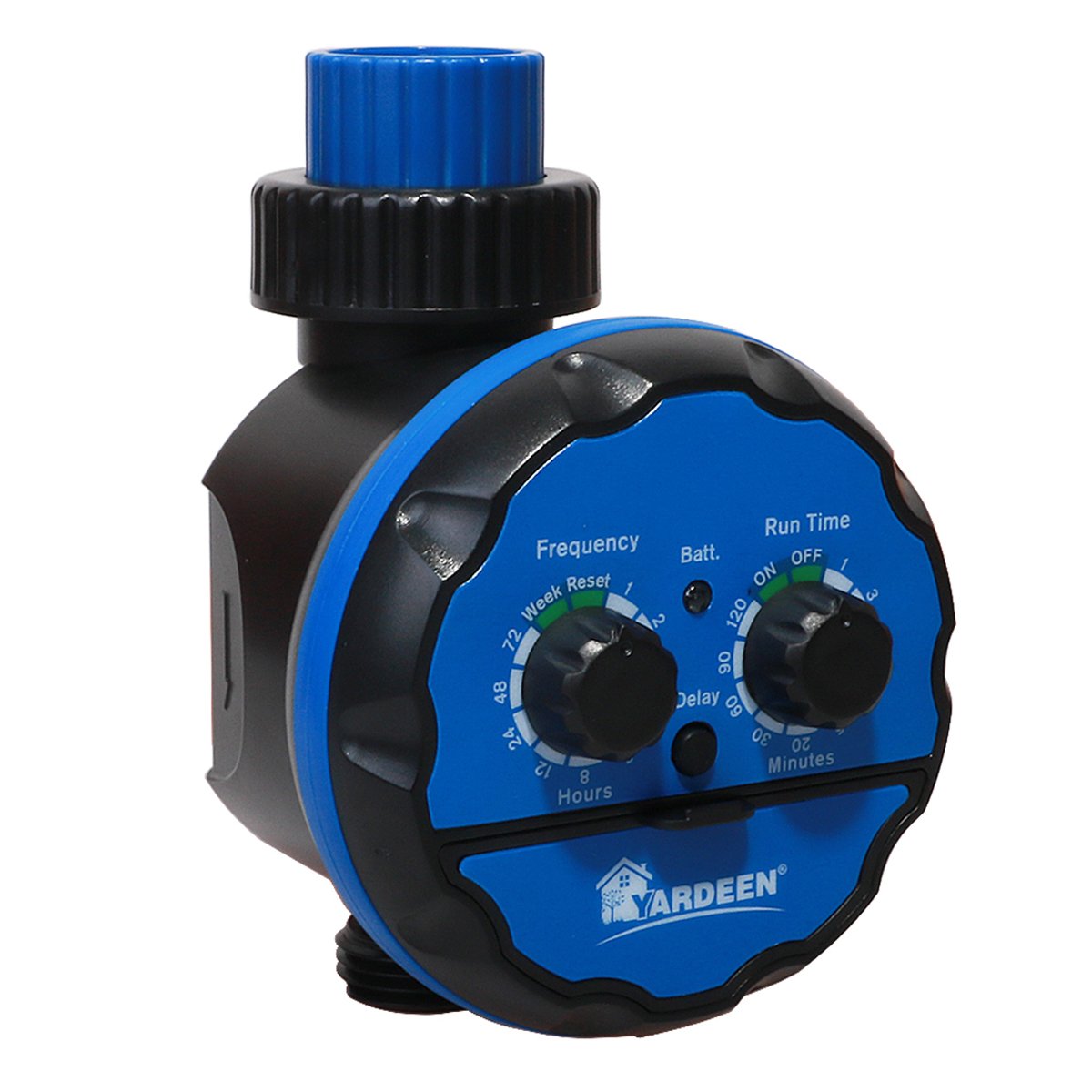 Automatic Water Timer for Garden Irrigation - Waterproof with Rain Delay Function - Blue - Perfect for Lawns, Flower Beds & Drip Irrigation Systems