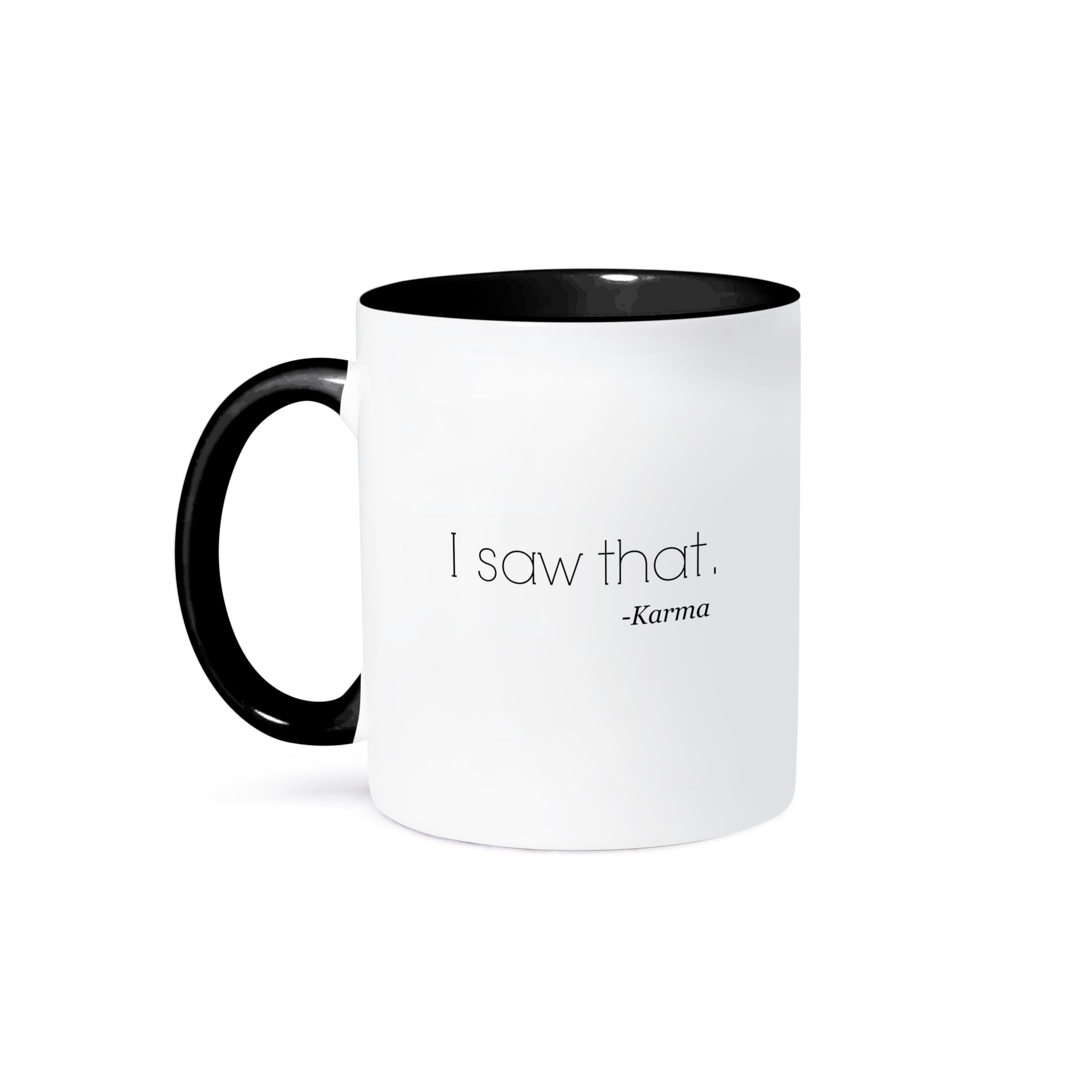 3dRose 'If You Don't Have Anything Nice Say It In German' Two Tone Black Coffee Mug - 11 oz Ceramic Cup for Office, Home & Gift Giving